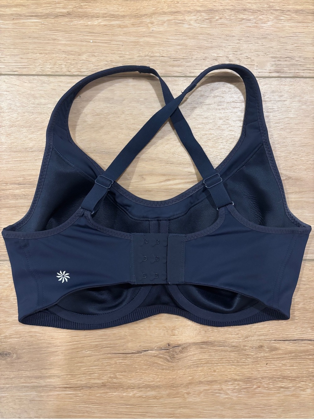 Athleta Navy High Impact Underwire Sports bra size 34DD running CrossFit gym - Picture 2 of 3